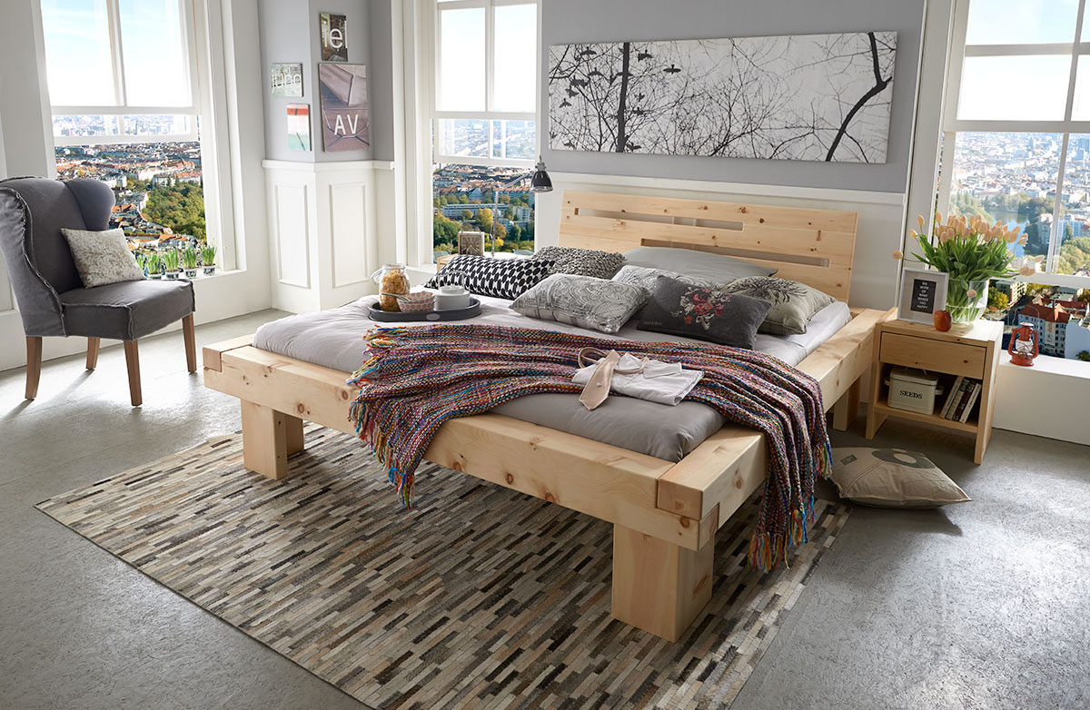 Solid wood bed Monte