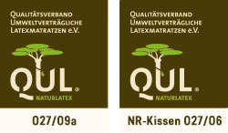 QUL-Zertifikat für alle RELAX Naturlatex-Produkte